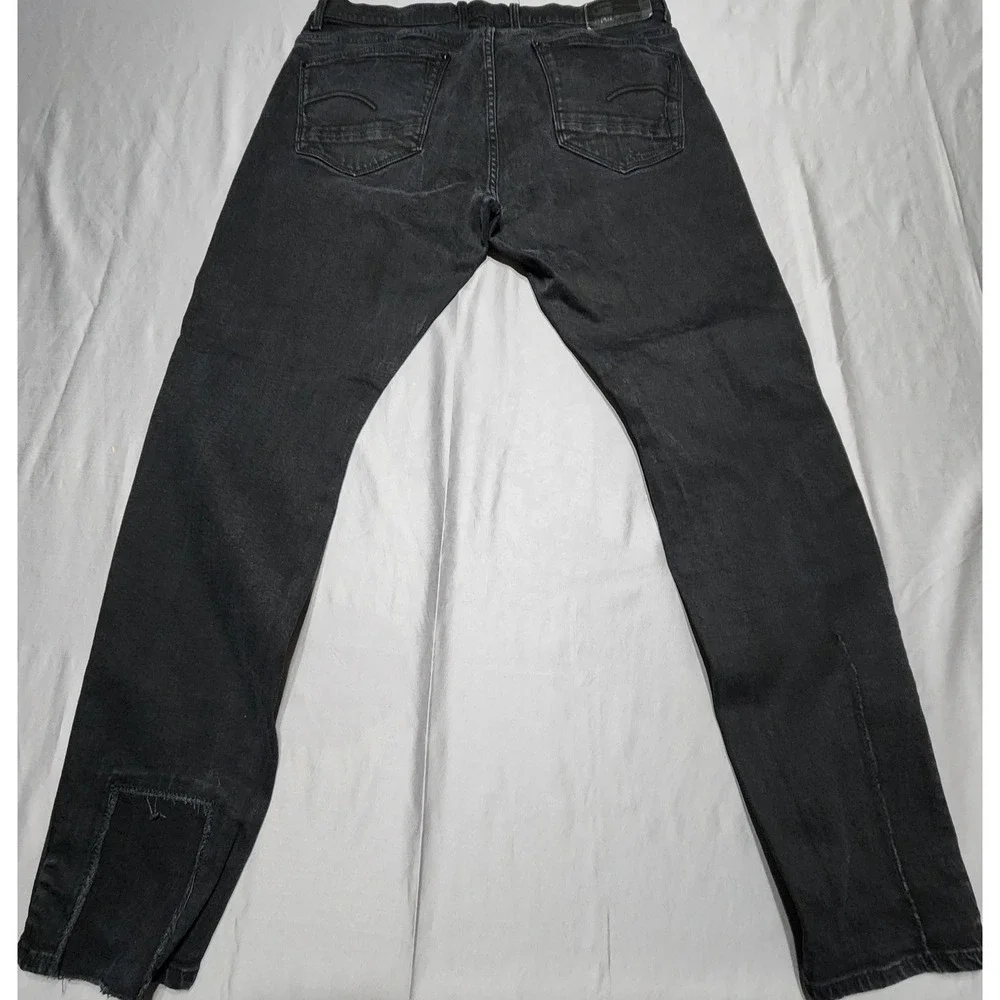 G-Star Raw 3301 Slim Fit Jeans Mens 38x31 Faded Black Premium Italian Fabric - Picture 2 of 16